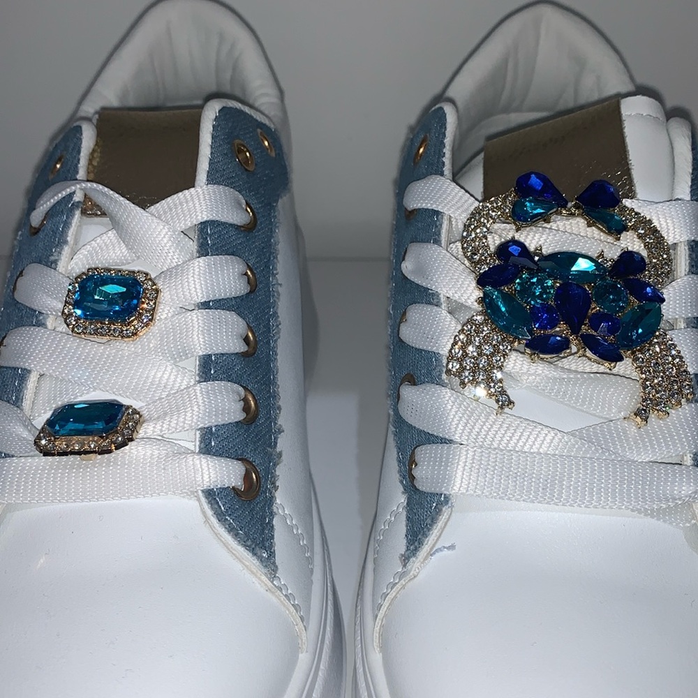 DENIM GEM STONE SNEAKERS - Picture 2 of 8